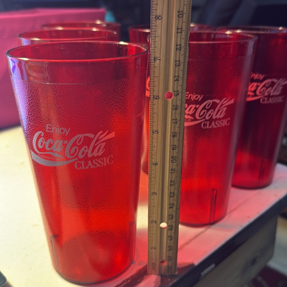 Set of 6 Coca Cola Plastic cups 24 oz - Picture 3 of 5